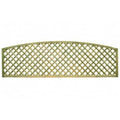 Domed Diamond Trellis – 1.8m x 17" to Middle, Pressure Treated Green-Eclipse Fencing