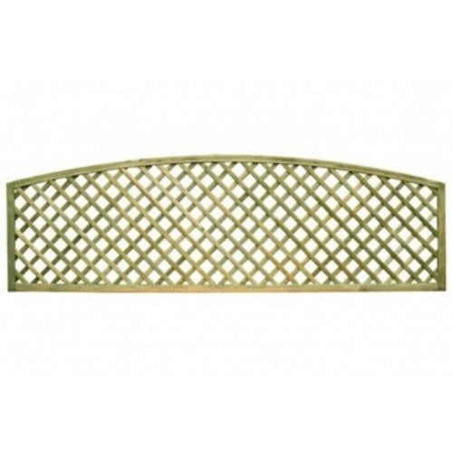 Domed Diamond Trellis – 1.8m x 17" to Middle, Pressure Treated Green-Eclipse Fencing