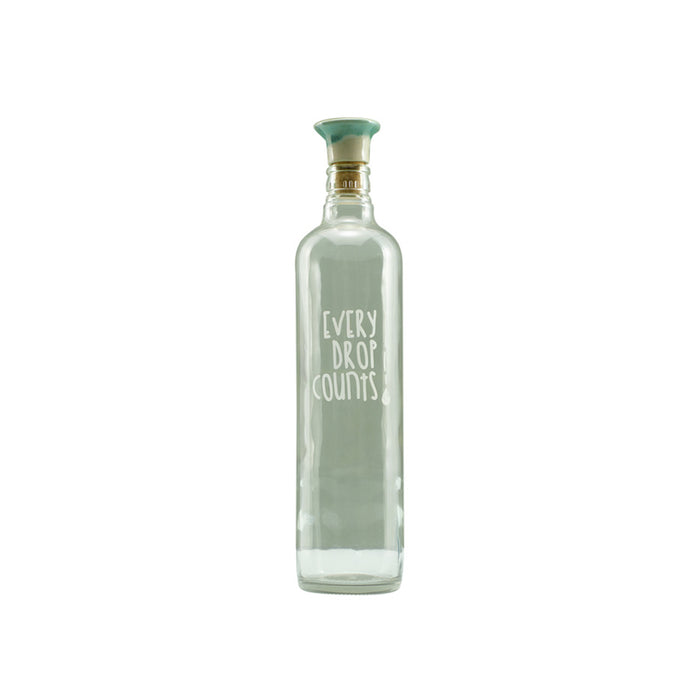 Drop Glass Water Bottle With Ceramic Stopper