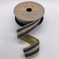 Dusty Blue Velvet Pearl Center Ribbon 1.5” x 5YD