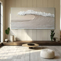 Dynamic Ocean Wave Canvas Art Textured Sea Painting #OS 073