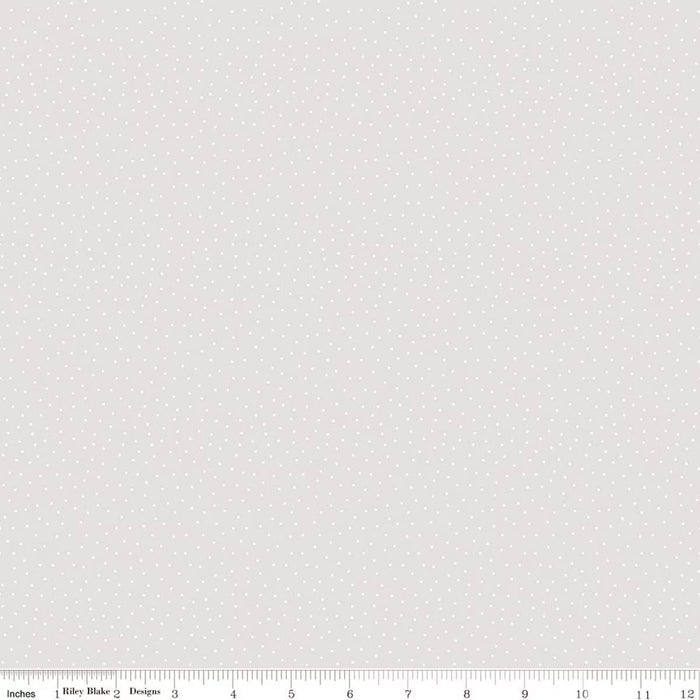 Elegant Essentials Scatter Dot White Pearl for Riley Blake -CPL851-WHITE - PRICE PER 1/2 YARD