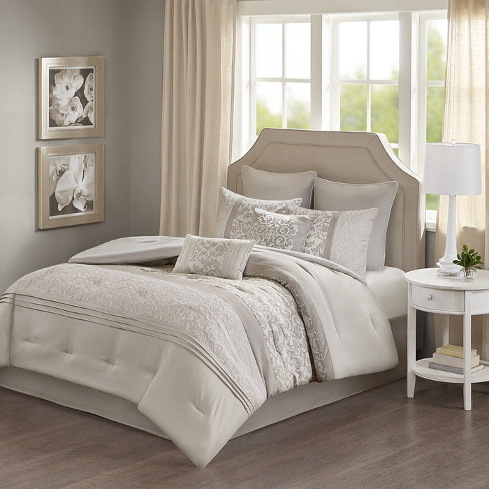 Embroidered 8 Piece Comforter Set Doba