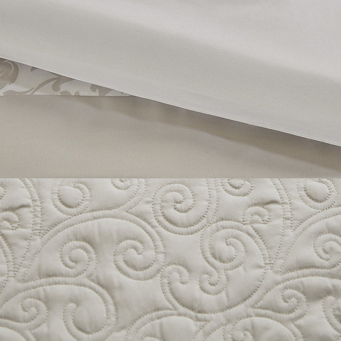 Embroidered 8 Piece Comforter Set Doba