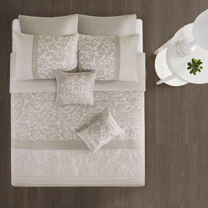 Embroidered 8 Piece Comforter Set