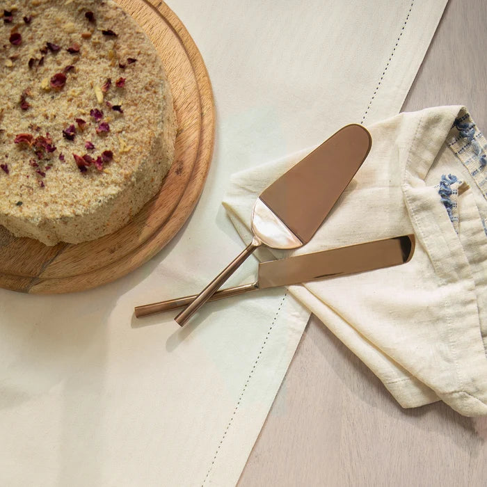 Enigma Rose Gold Cake server Set of Two