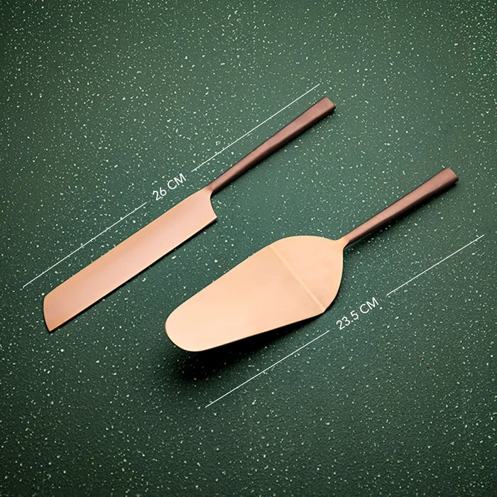 Enigma Rose Gold Cake server Set of Two