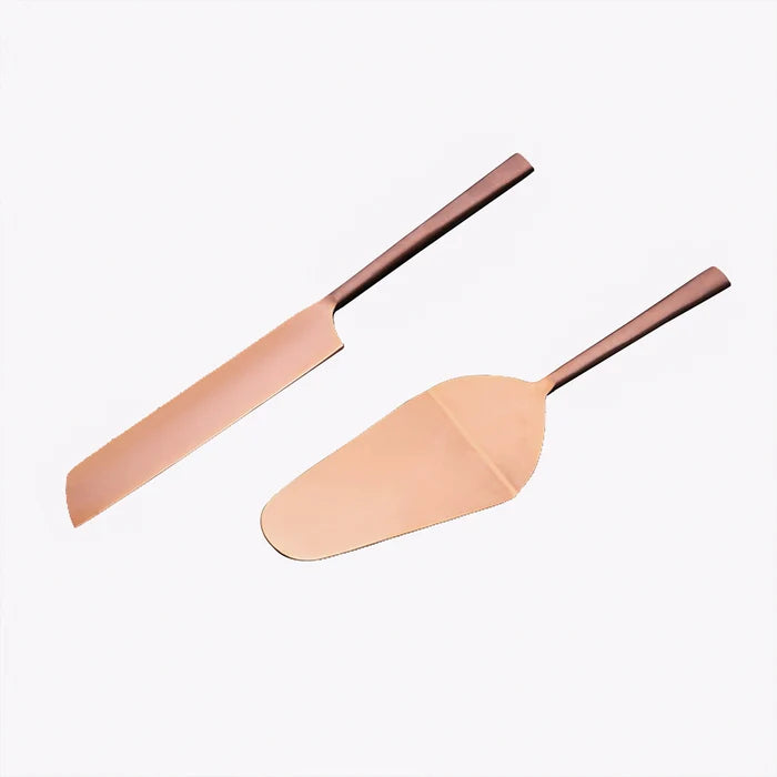 Enigma Rose Gold Cake server Set of Two