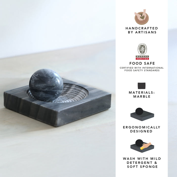 Erebus Marble Mortar & Pestle