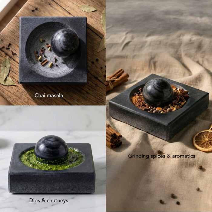 Erebus Marble Mortar & Pestle