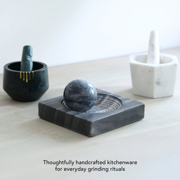Erebus Marble Mortar & Pestle