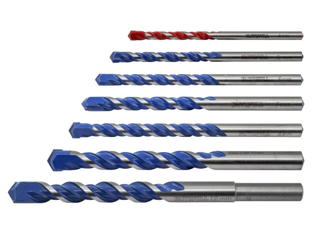Faithfull 7-Piece Multi-Construction Drill Bit Set – Versatile Bits for All Materials-Eclipse Fencing