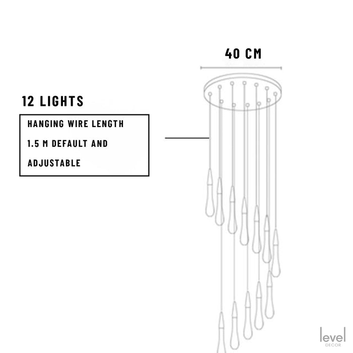 12 Lights / Gold bronze