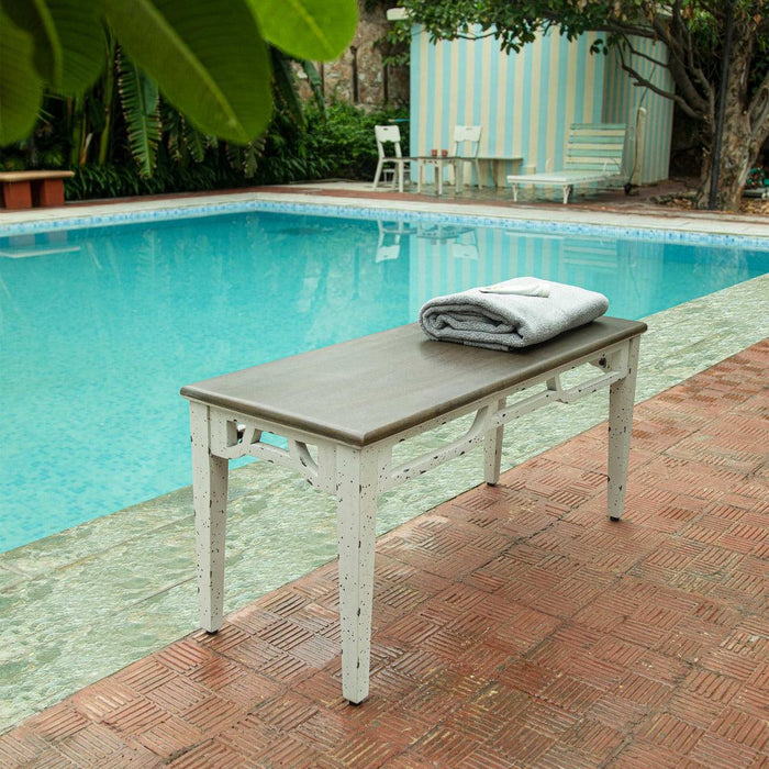Farmhouse flair ready-to-assemble bench