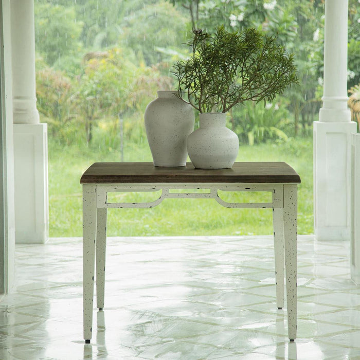 Farmhouse flair ready-to-assemble console