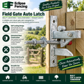 Field Gate Auto Gate Latch Self-Locking Galv – Heavy-Duty Garden & Field Gate Latch-Eclipse Fencing