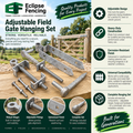 Field Gate Hanging Set Adjustable – Heavy-Duty, Weather-Resistant, Easy to Install-Eclipse Fencing