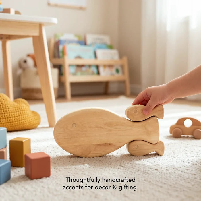 Fish Family Wooden Decor Set