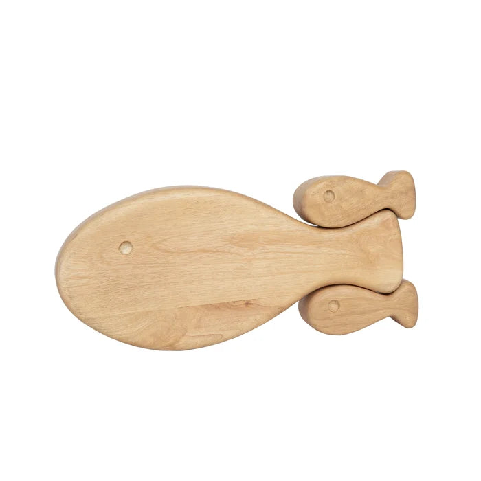 Fish Family Wooden Decor Set
