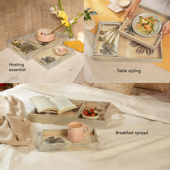 Flora Family Tray Set of 3