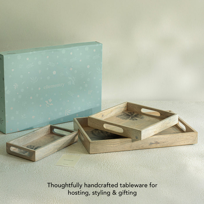 Flora Family Tray Set of 3