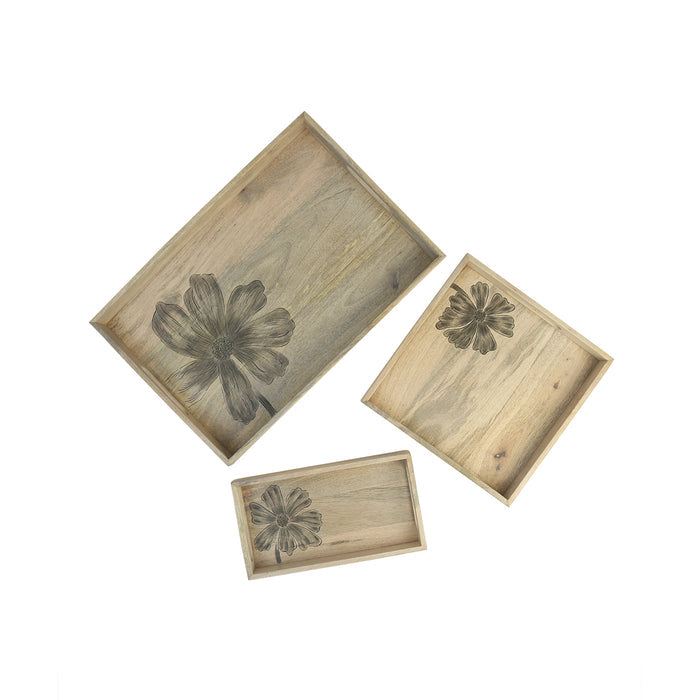 Flora Family Tray Set of 3