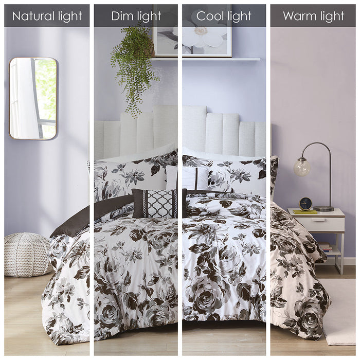 Floral Print Comforter Set Doba