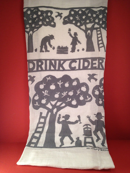 Flour Sack Tea Towels: Drink Cider