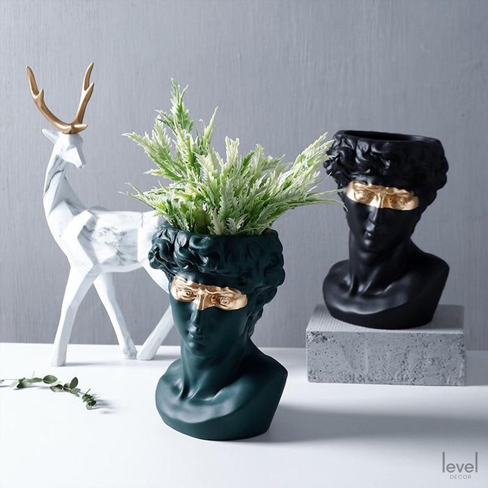 Flower Pot David Resin Statues Vase - Level Decor