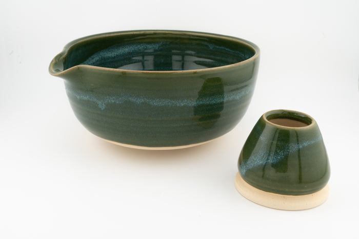 Forest Chawan Matcha Bowl with Whisk Holder