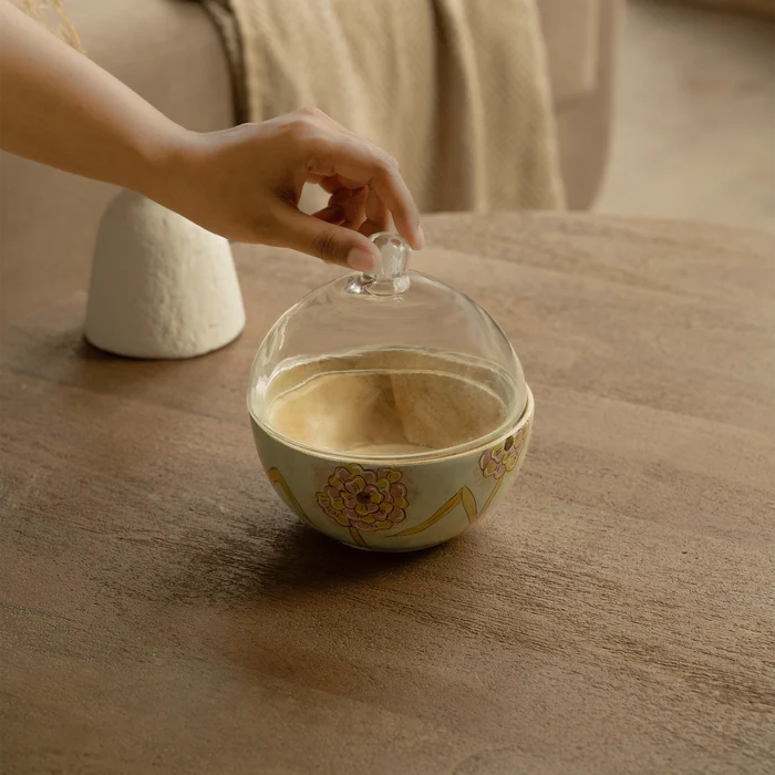 Forever Blooms Bowl with Cloche