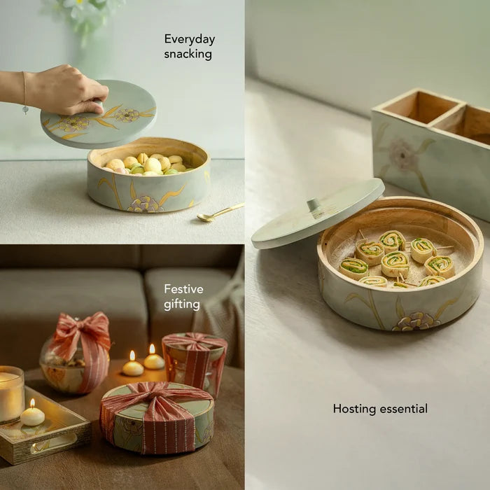 Forever Blooms  Serving Bowl with Lid