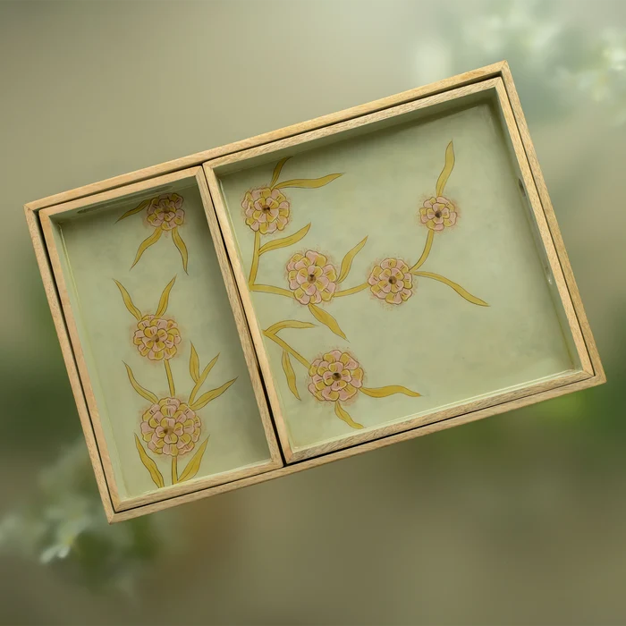 Forever Blooms  Tray Set of 3