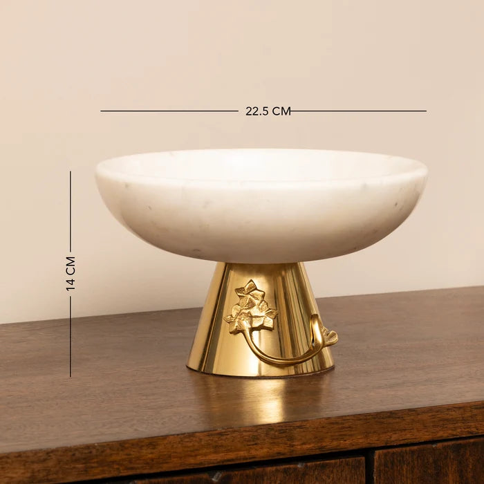 Frangipani Metal & Marble bowl - Short