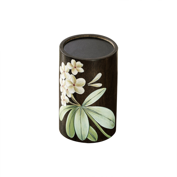 Frangipani Wooden Candle Holder - Large