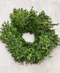 Fresh Boxwood Candle Ring Wreath, 15"
