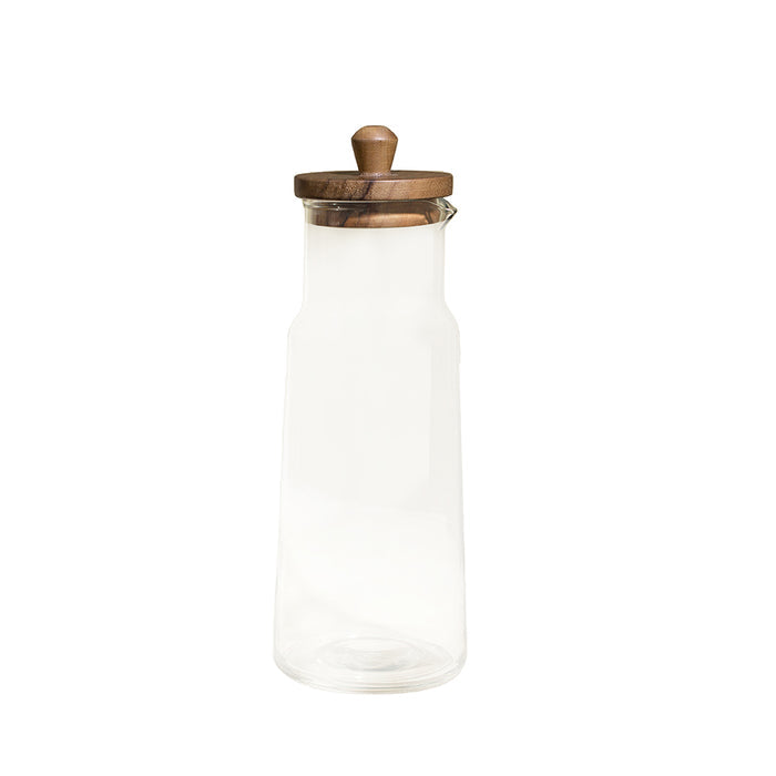 Fryst Glass Carafe with Wooden Lid