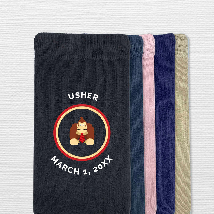 Fun Super Mario Inspired Personalized Wedding Socks