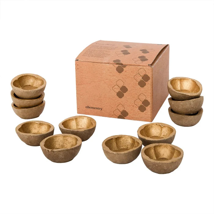 Gaudeep gold Diya set of 12