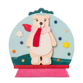 German Christmas Ornament: Snow Globe with Polar Bear