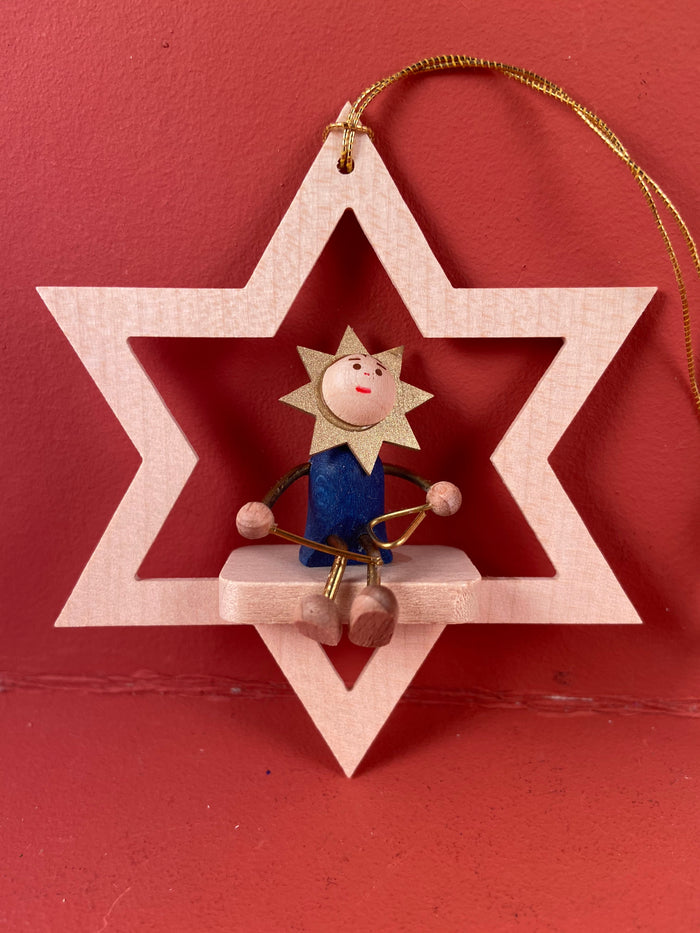 German Christmas Ornament: Star Child with Triangle