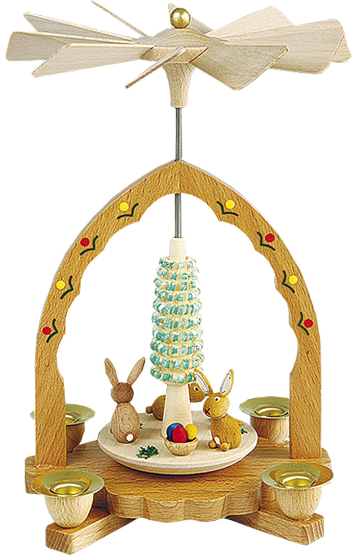 German Springtime Pyramid: Bunnies Round the Tree