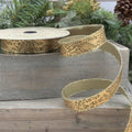 Glitter Animal Print & Gold Ribbon, 1” x 10YD