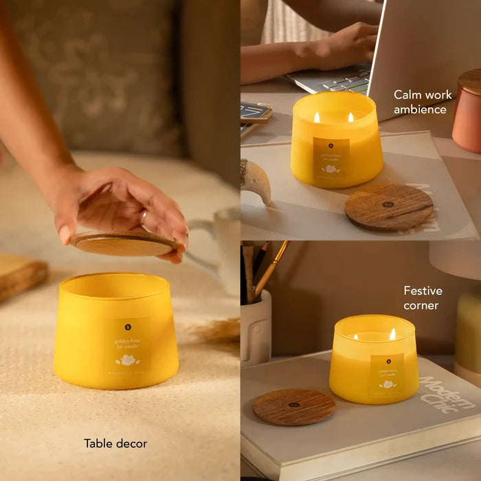 Golden hour jar candle - magnolia candle