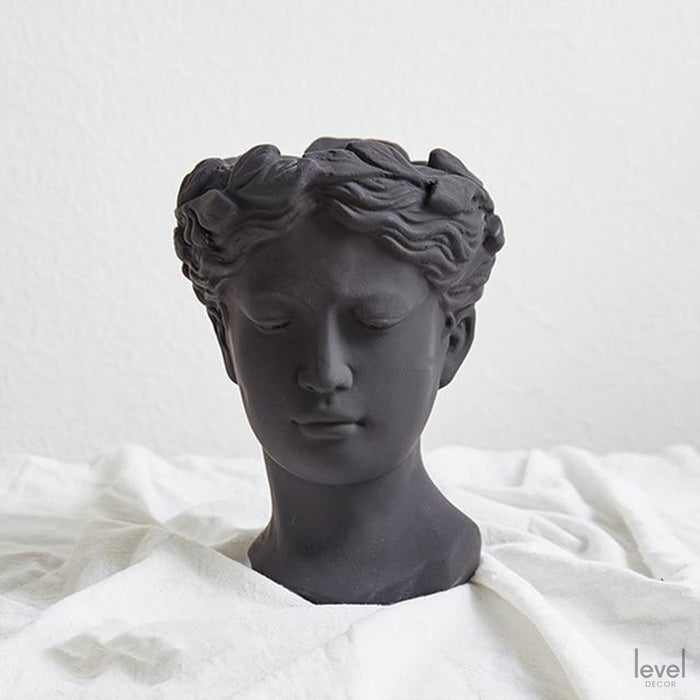 Greek Goddess Flower Vase - Black - Level Decor