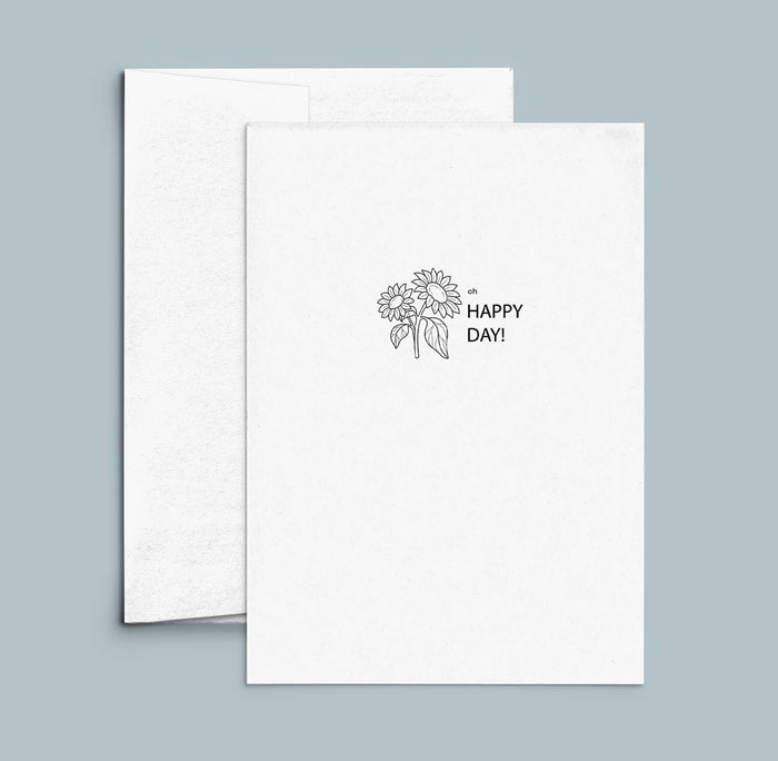 Greeting Card: Oh Happy Day, Letterpress
