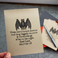 Hallowe'en Card: Black Bat