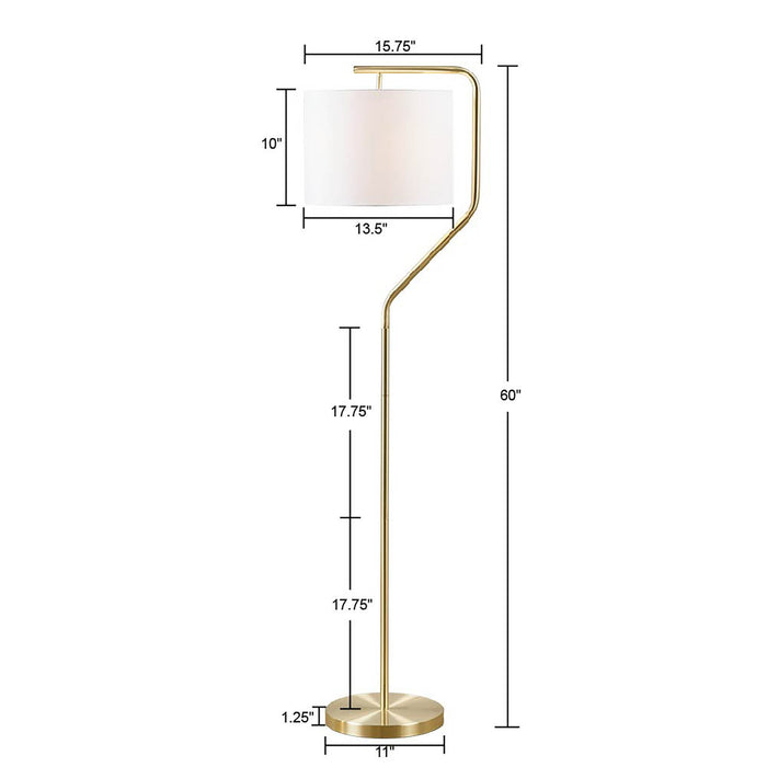 Angular Arched Metal Floor Lamp - Divine Heart L.A.