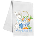 Happy Easter Bunny with Chinoiserie Basket Kitchen Towel