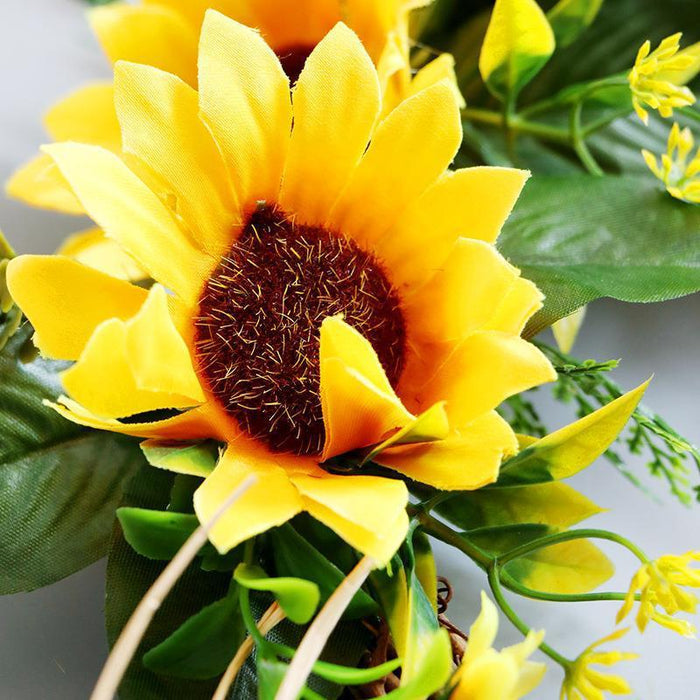 Happy Sunflower Wreath Modern Farmhouse